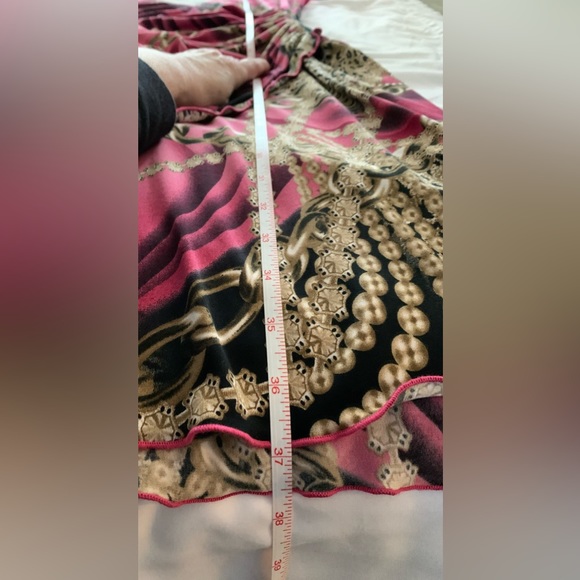 Joseph Ribkoff dress~ gorgeous pattern with side ruching - Picture 5 of 7